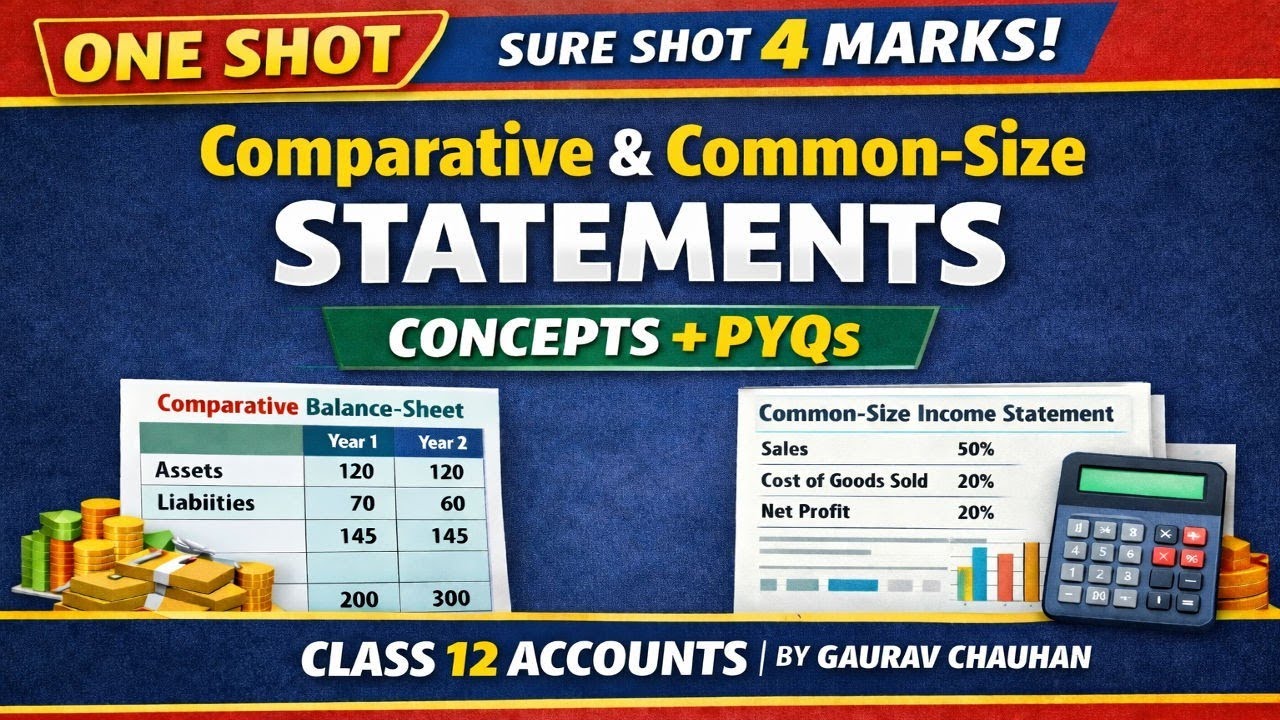 Comparative & Common-Size Statements |4 Marks | Concepts + PYQs | Class 12 Accounts | Gaurav Chauhan