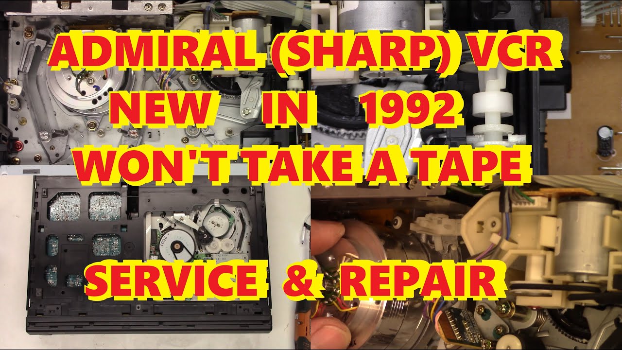 Ремонт видеомагнитофона ADMIRAL (SHARP) 1992 года. Нет нагрузки, выплевывает ленту.