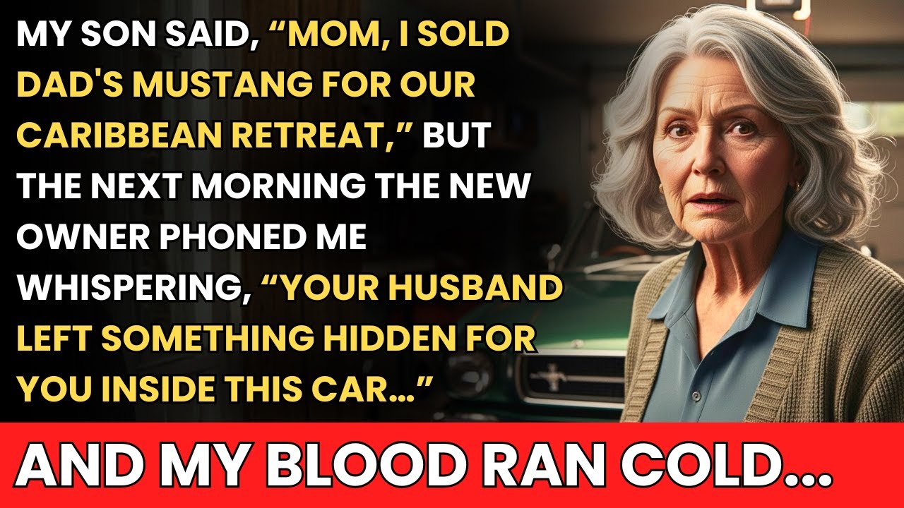 My Son Said “It’s Just a Car, Mom” — Then the Mechanic Showed Me What My Husband Hid in the Mustang