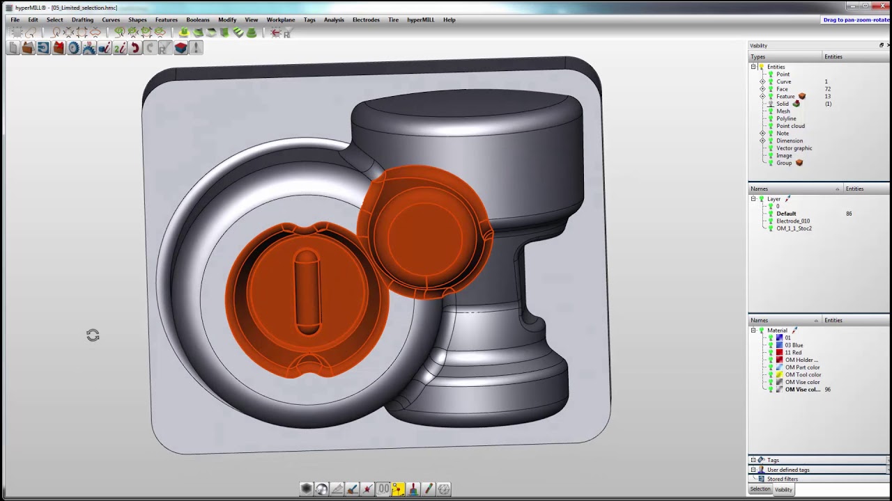 hyperCAD-S 2017.1 - Geometry Selection