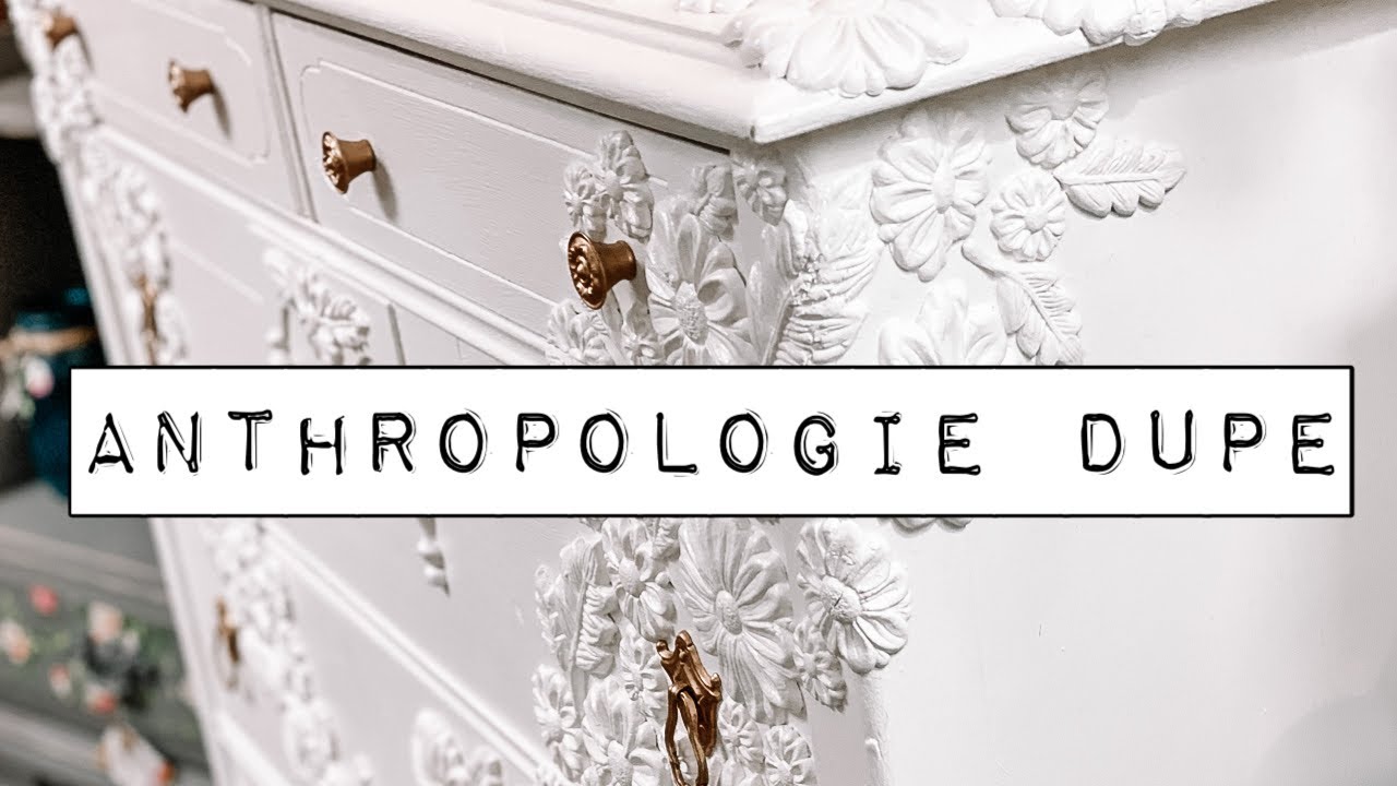 Anthropologie Dupe — самодельный комод из искусственного дерева ручной работы с декоративными фор...