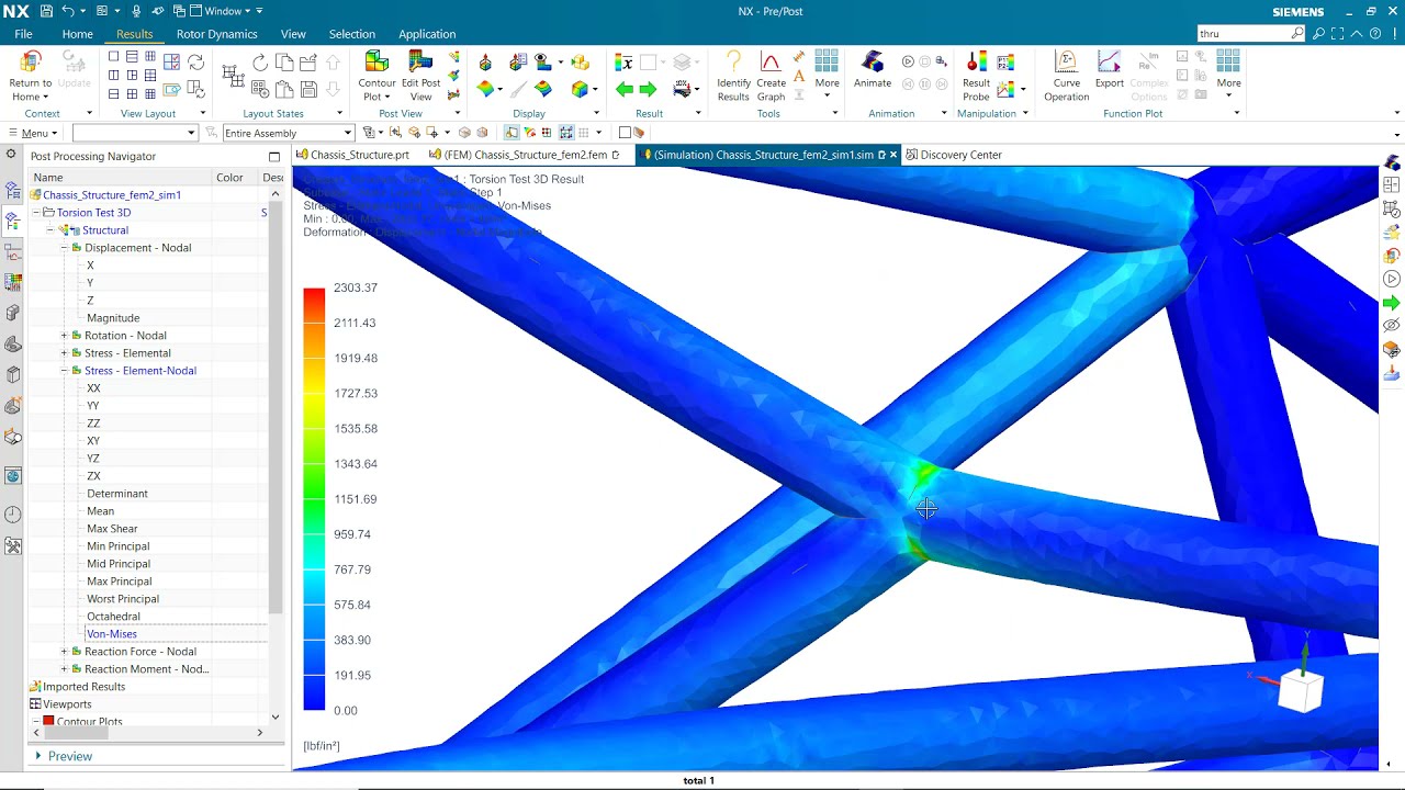 Chassis boundary conditions & solving chassis torsional stiffness in Simcenter 3D (Video 3/4)