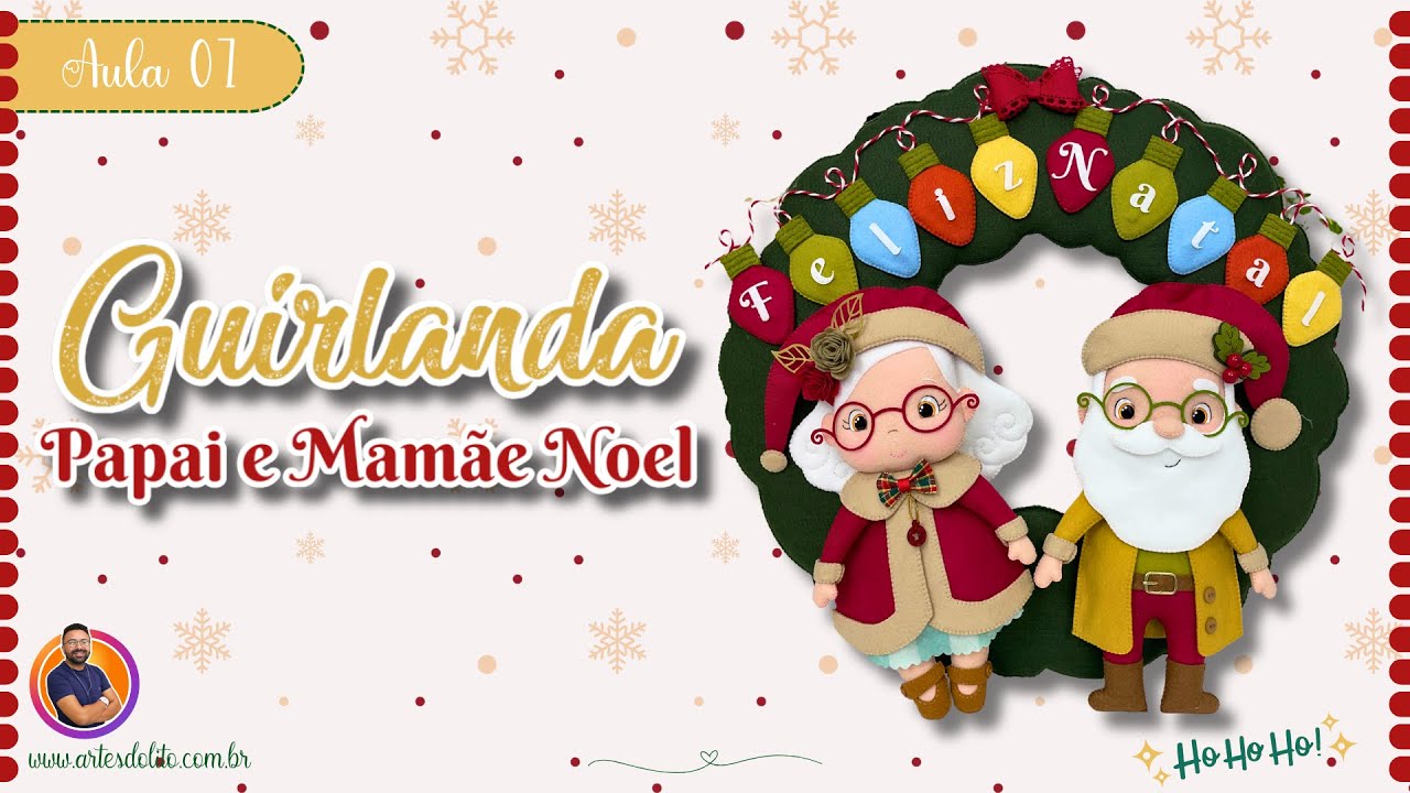 AULA 07 | FOFURAS DE NATAL 2024: Guirlanda Papai e Mamãe Noel