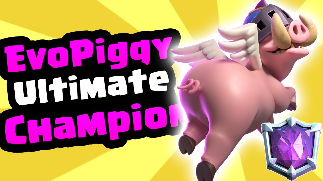 Hitting Ultimate Champion with Evo Royal Hogs - Clash Royale