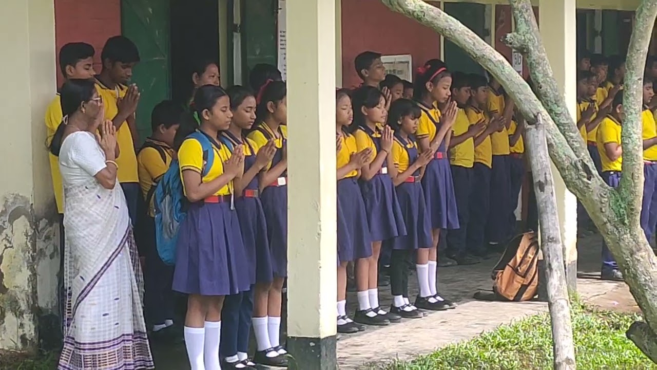 MORNING PRAYER AT SIRASAGoR Govt Mv. School ASSAM.INDIA.