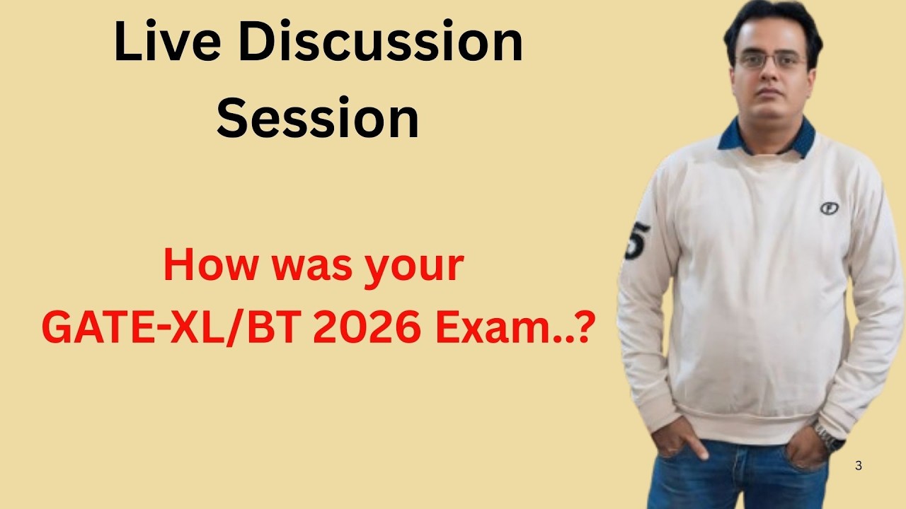 Live Discussion on how was the your GATE-XL or BT 2026 Exam..