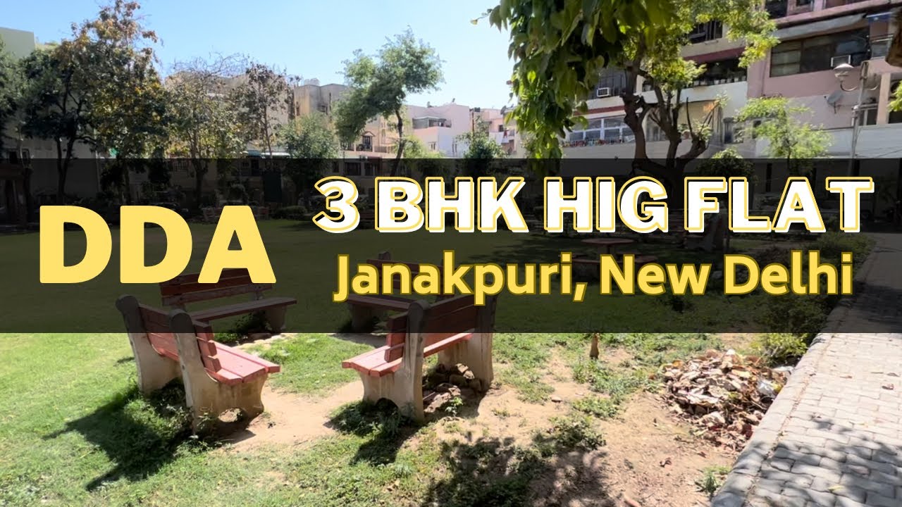 3 BHK DDA HIG Raw Flat in Janakpuri | 4 Side Open | Park Facing