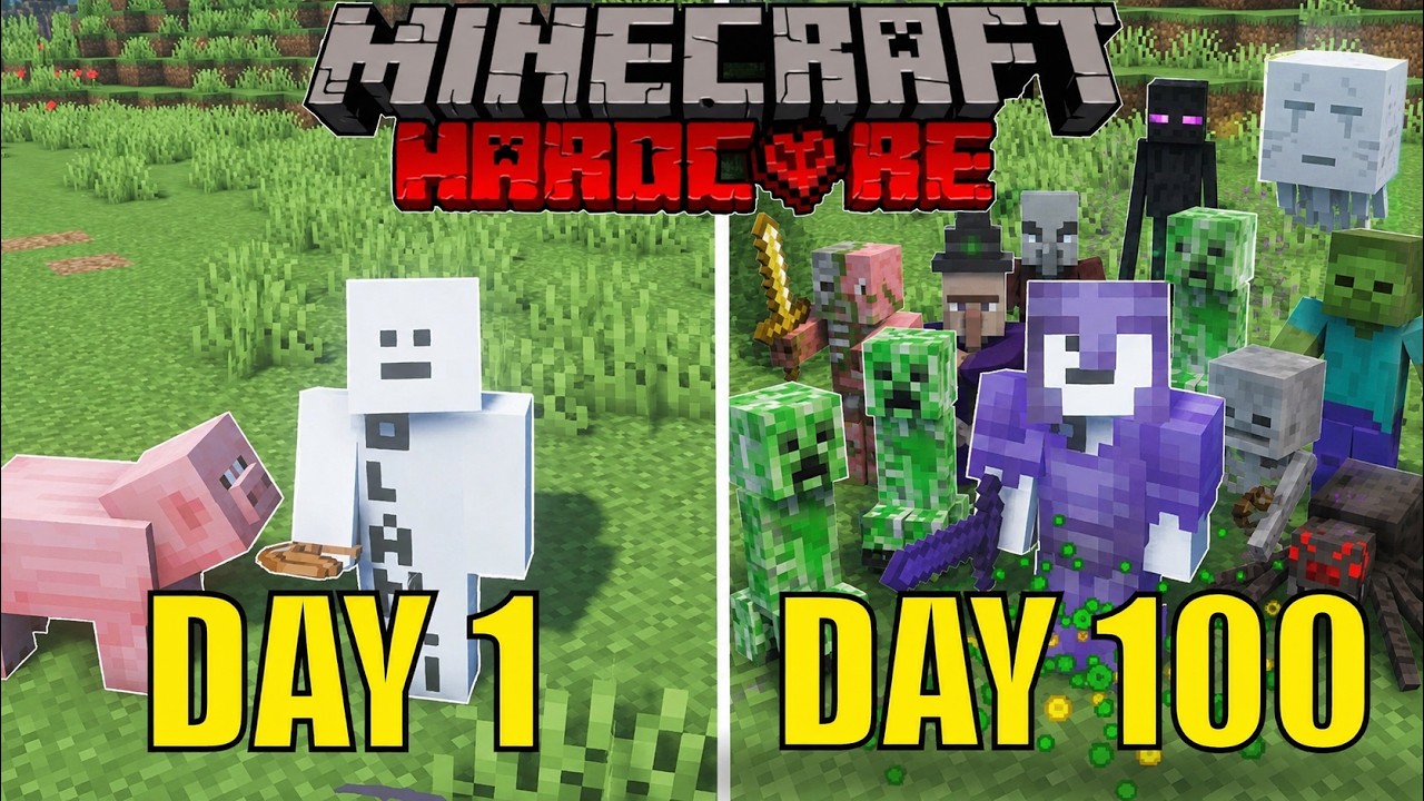 I Spent 100 Days Collecting As Many Mobs As Possible In Minecraft Hardcore