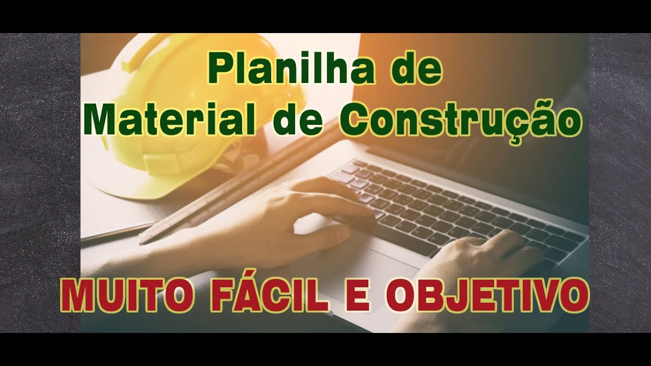Planilha de Material de Construção (Reboco, Contrapiso, Telhado, Concreto, Massa da Alvenaria, etc.