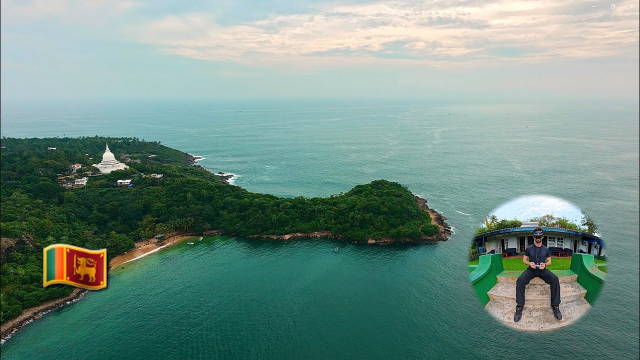 Observing the Dense Green of Rumassala Hill and the Wide Galle Bay, Unawatuna, Sri Lanka 🇱🇰