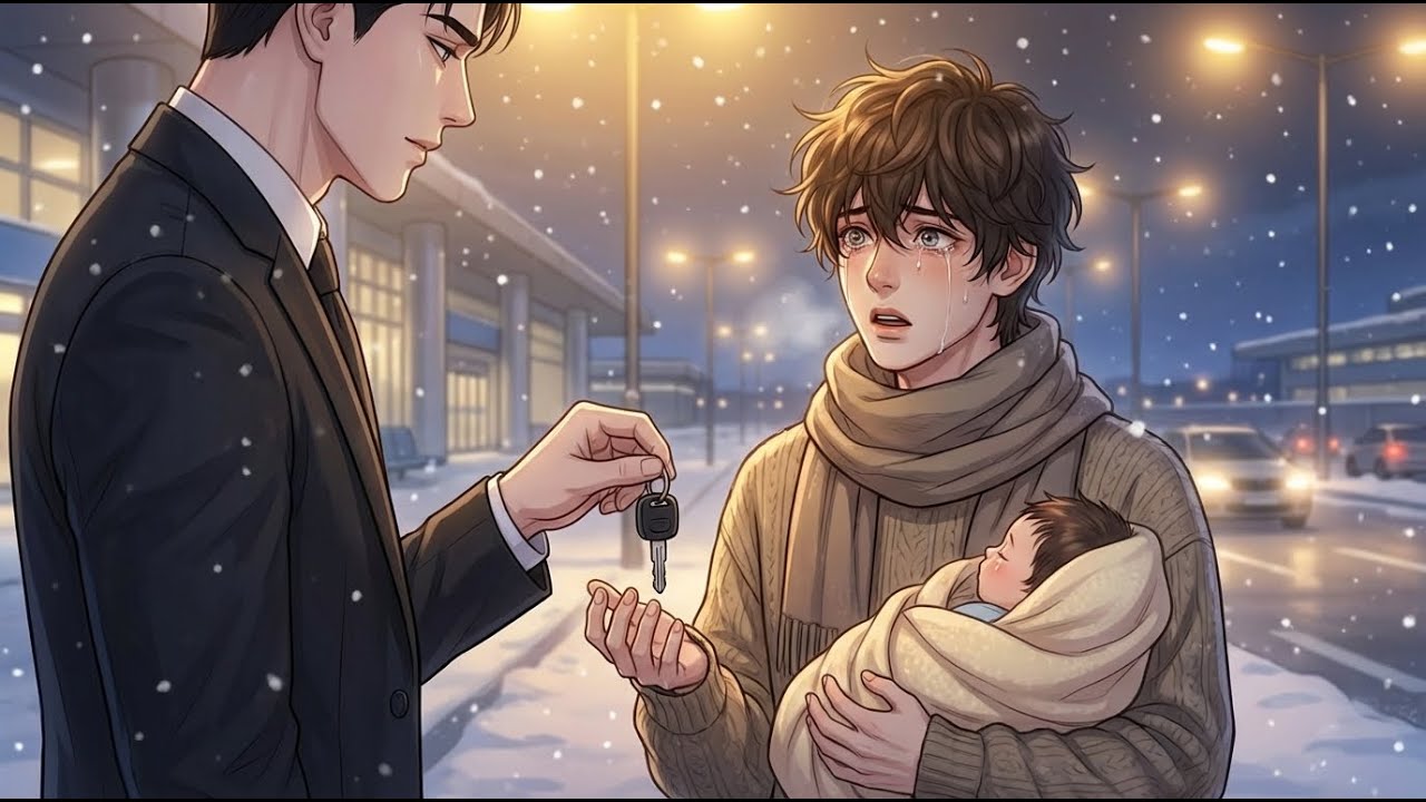 Alpha CEO Missed Flight & Gave His Keys to Homeless Omega & BABY. 6 Months Later He Returned & FROZE