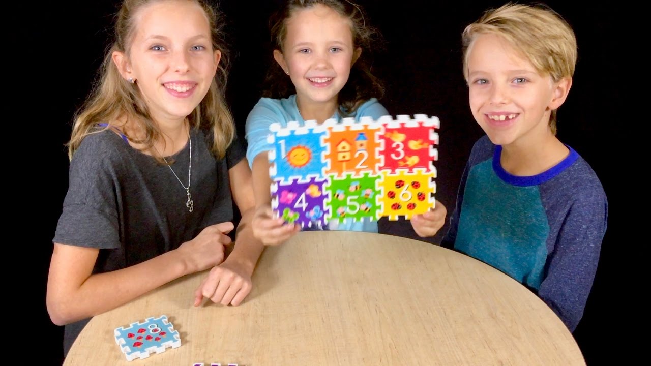 Learn English Numbers! Colorful Puzzle with Sign Post Kids!