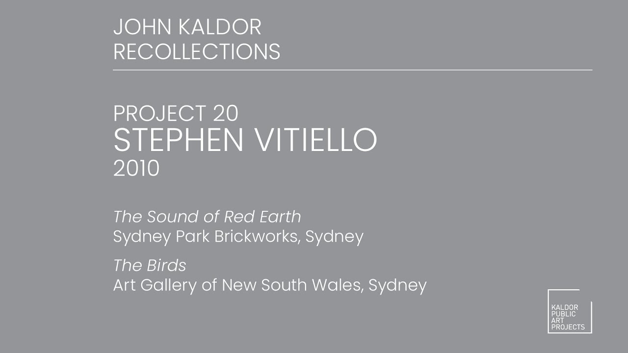 Project 20 : Stephen Vitiello, 2010 - John Kaldor Recollections