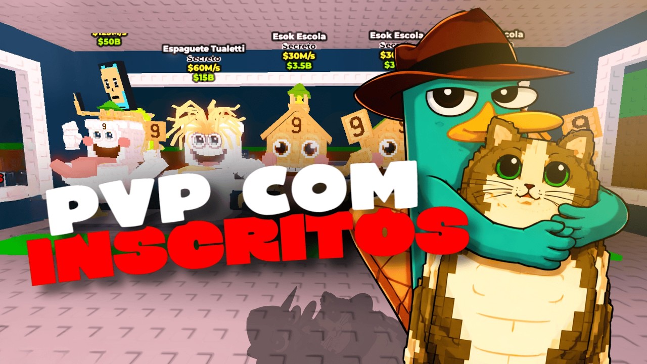🔥 AO VIVO AGORA! PVP 1v1 + TROCAS INSANAS no ROUBE UM BRAINROT