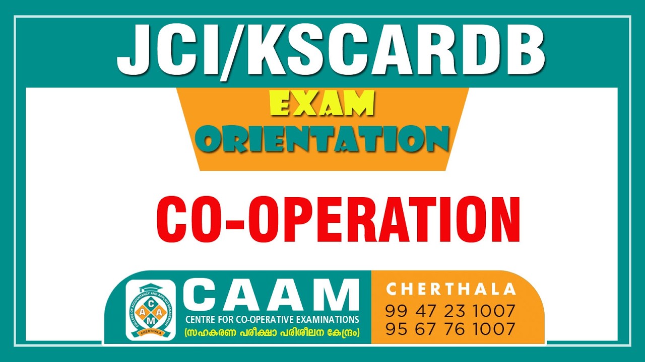 JCI/KSCARDB Exam Special-Co-operation & Trade Union/Associations