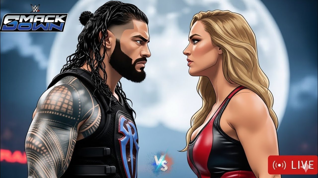 WWE LIVE MATCH : ROMAN REIGNS VS SUPER SARA WWE RAW PART 001