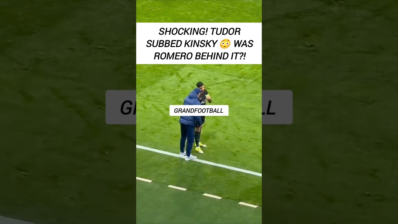 Did Romero cause Kinsky to get subbed off?! 😳🔥 #shorts #tottenham #atleticomadrid #football