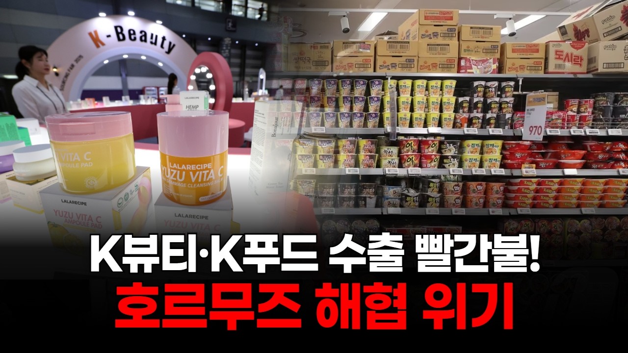 K뷰티·K푸드 수출 빨간불! 호르무즈 해협 위기