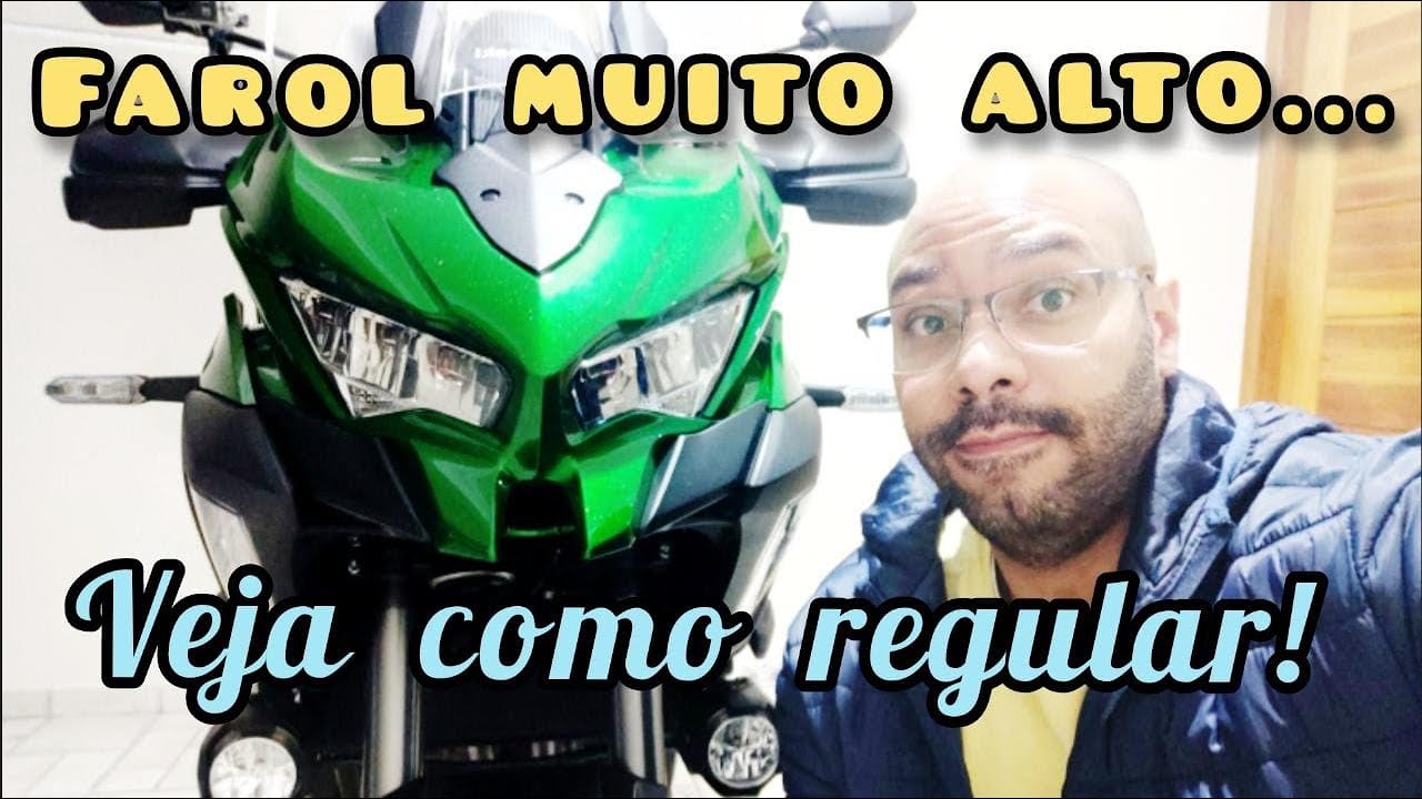 Como Ajustar altura Farol Versys 1000 ?! DIY - Headlight Adjustment