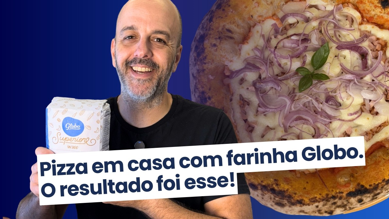 Assando massas de pizzas de longa fermentação feitas com a farinha Globo |  Pizza em Casa