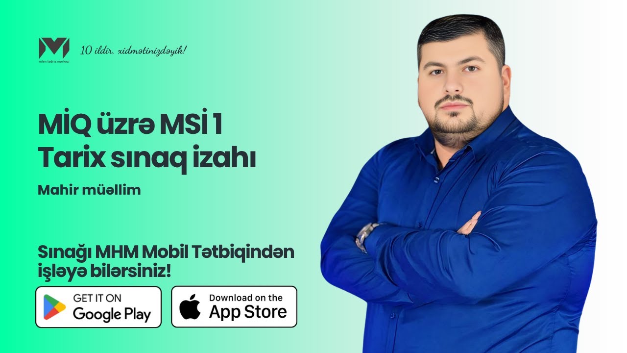MİQ üzrə MSİ 1 | Mahir müəllim - Tarix ixtisası üzrə sualların izahı #miq #riyaziyyat