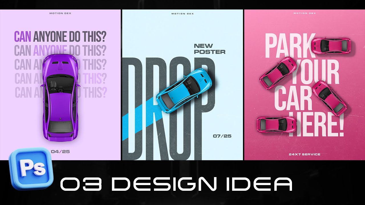 03 TYPOGRAPHY Design Idea in Photoshop | Easy Tutorial
