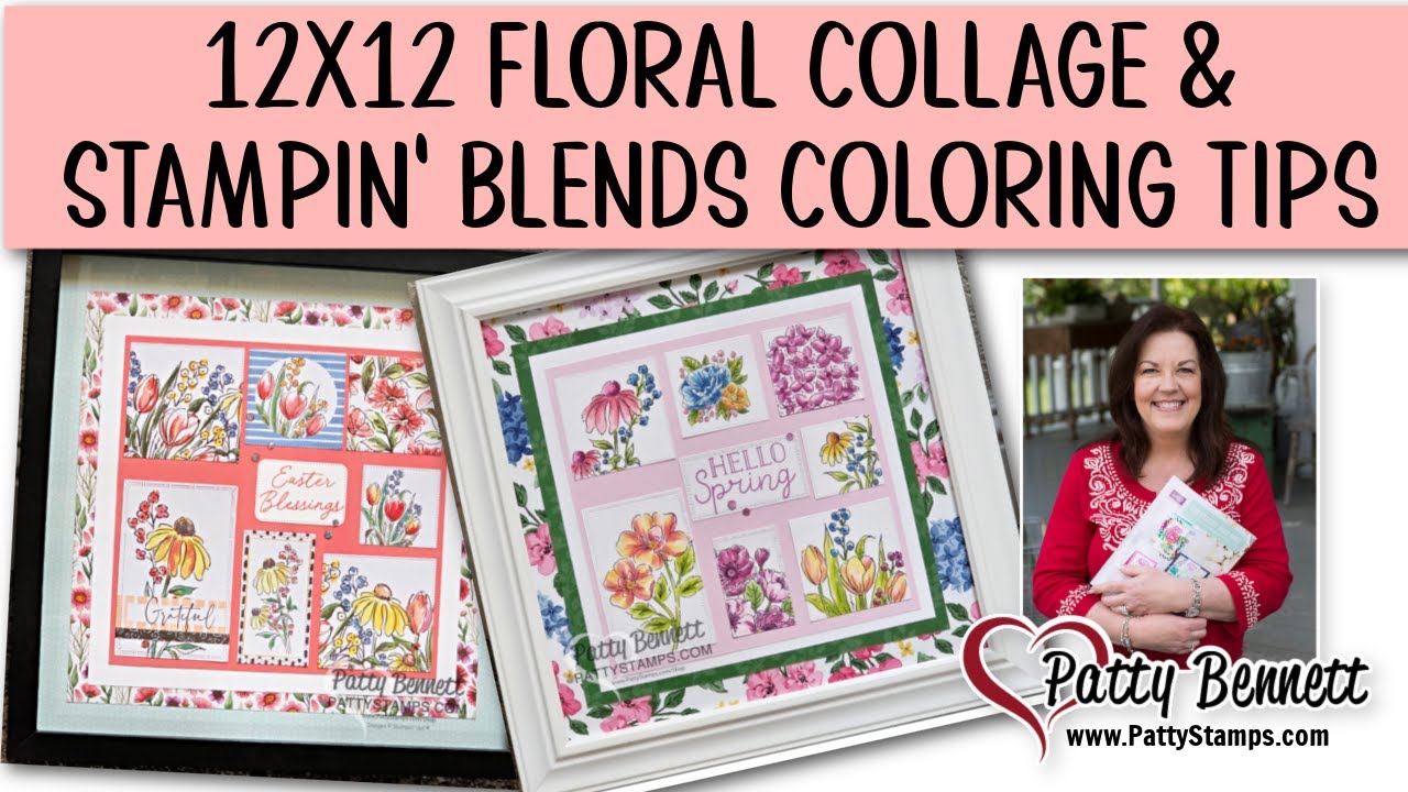 Stampin' Blends coloring tips for 12x12 Floral Collage