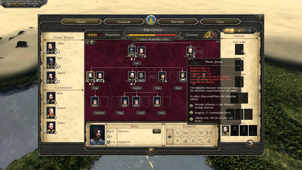 Total War: Atilla - A guide to managing your family tree.