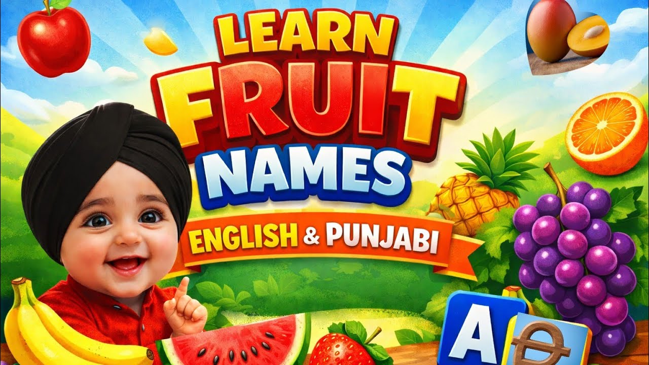 Fruits Name in English and Punjabi for Kids