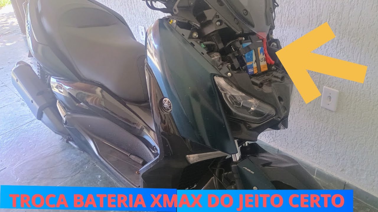 Como Trocar Bateria Moto XMAX Muito Fácil 