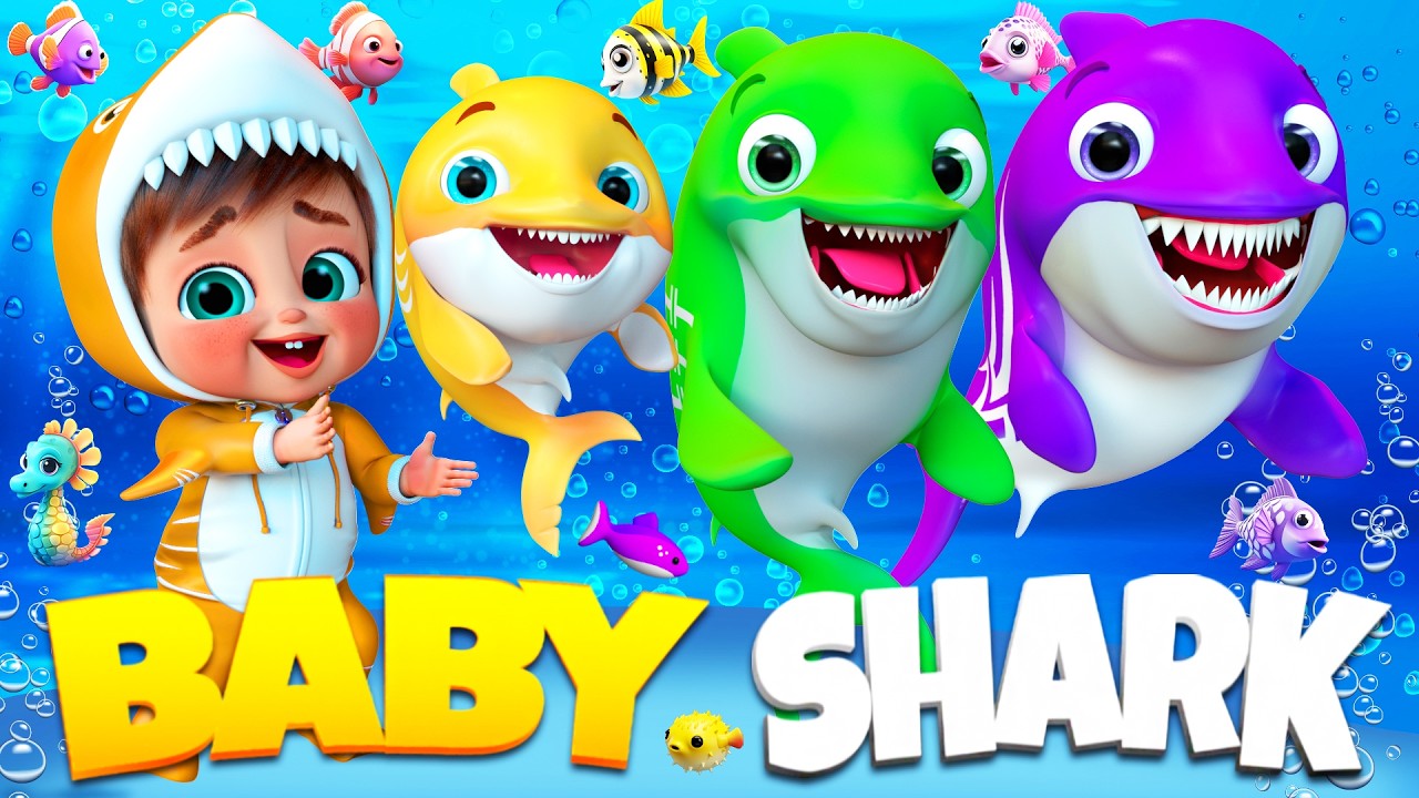Веселье с мыльными пузырями и Baby Shark - детские песенки и стишки #BabyShark #NurseryRhymes