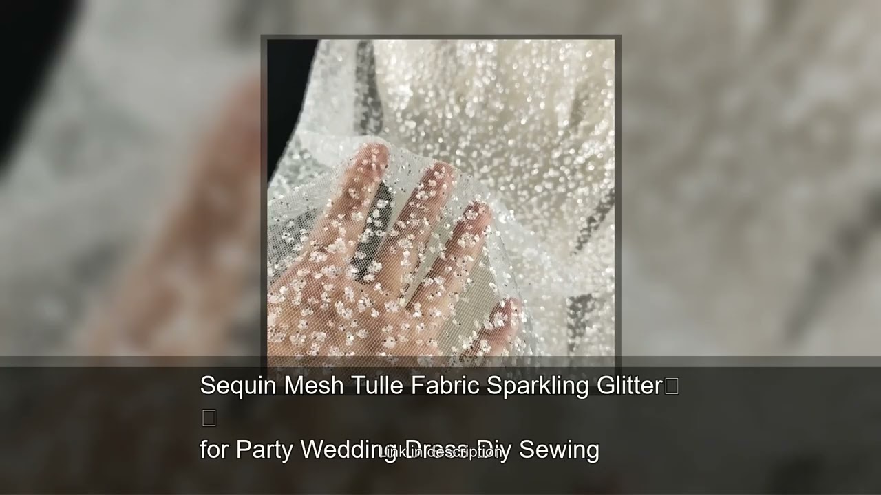 Sequin Mesh Tulle Fabric Sparkling Glitter for Party Wedding Dress Diy Sewing