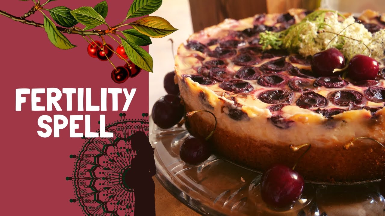 Fertility Spell | Cherry & Meadowsweet Cake | kitchen witchery