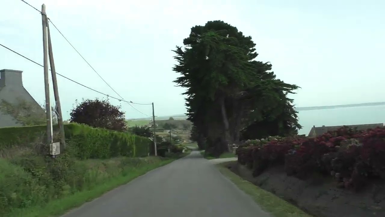 Driving From Le Caon 29560 Telgruc-sur-Mer To Caméros 29560 Argol, Finistère, Brittany, France