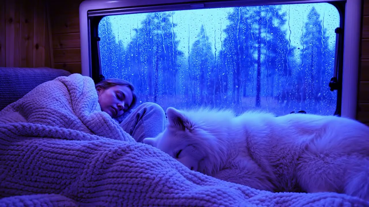Heavy Rain at Night on Window | Thunderstorm Sleep Sounds