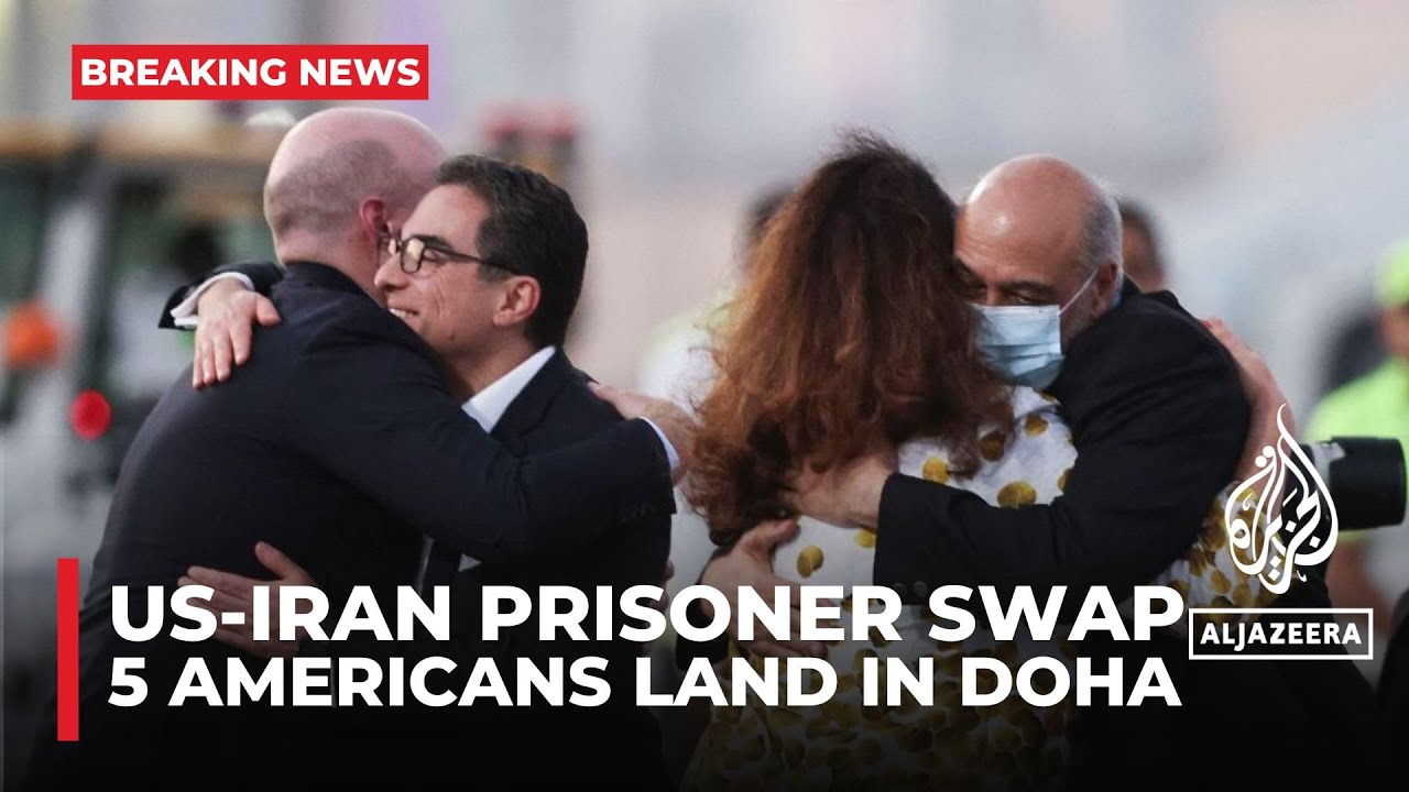 Five Americans land in Doha after release in US-Iran prisoner swap