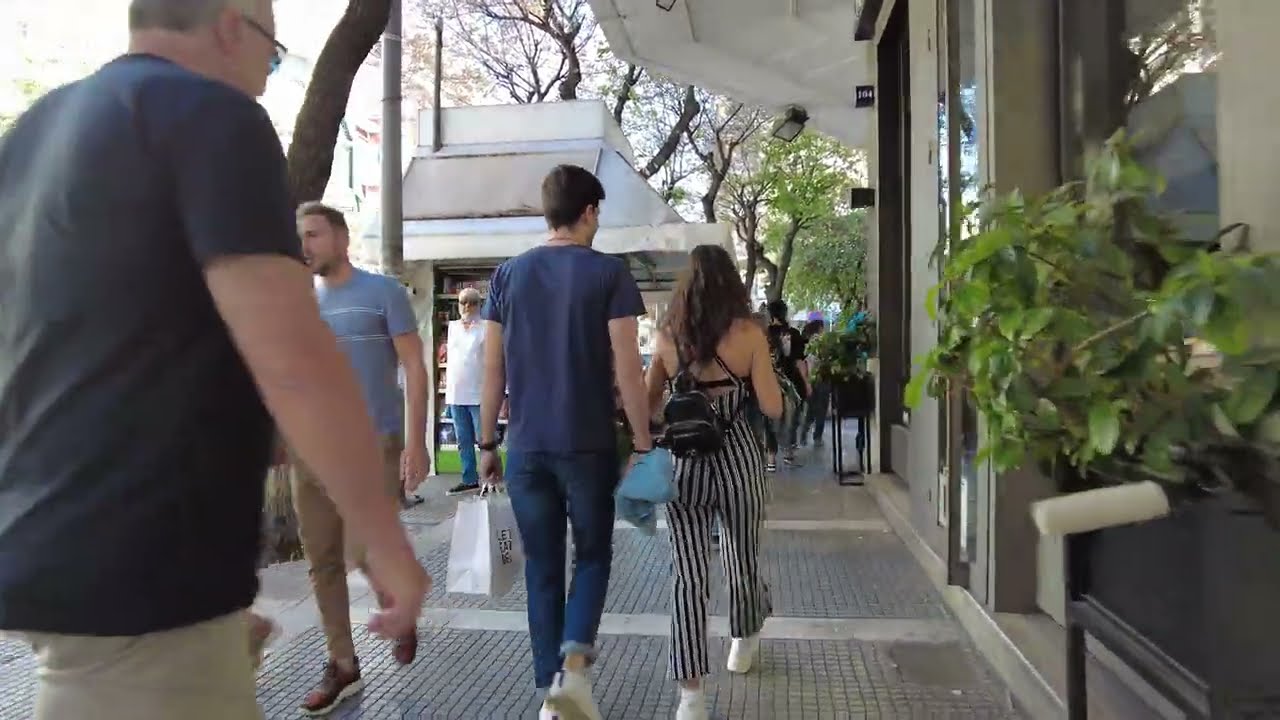 Walking on the Boulevard in Thessaloniki City Center | 4K 60 FPS Greece Walking Tour