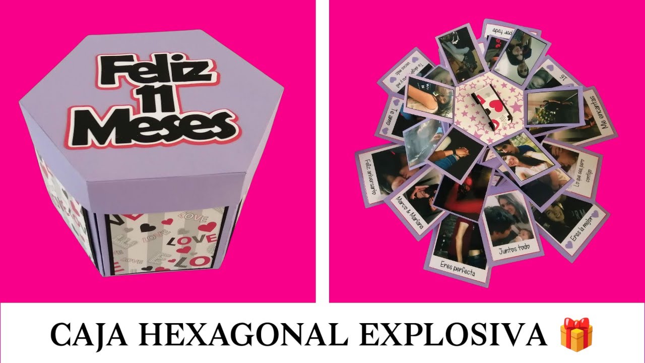 Caja HEXAGONAL Acordeón ¡Regalo SORPRESA 🎁❤️ #ideas
