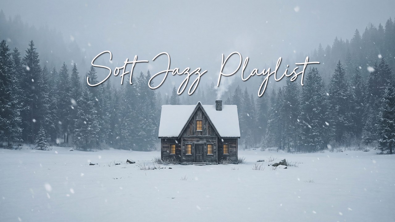 Soft Jazz in a Small Forest Cabin | Calm Evening Jazz for Relaxation & Stress Relief