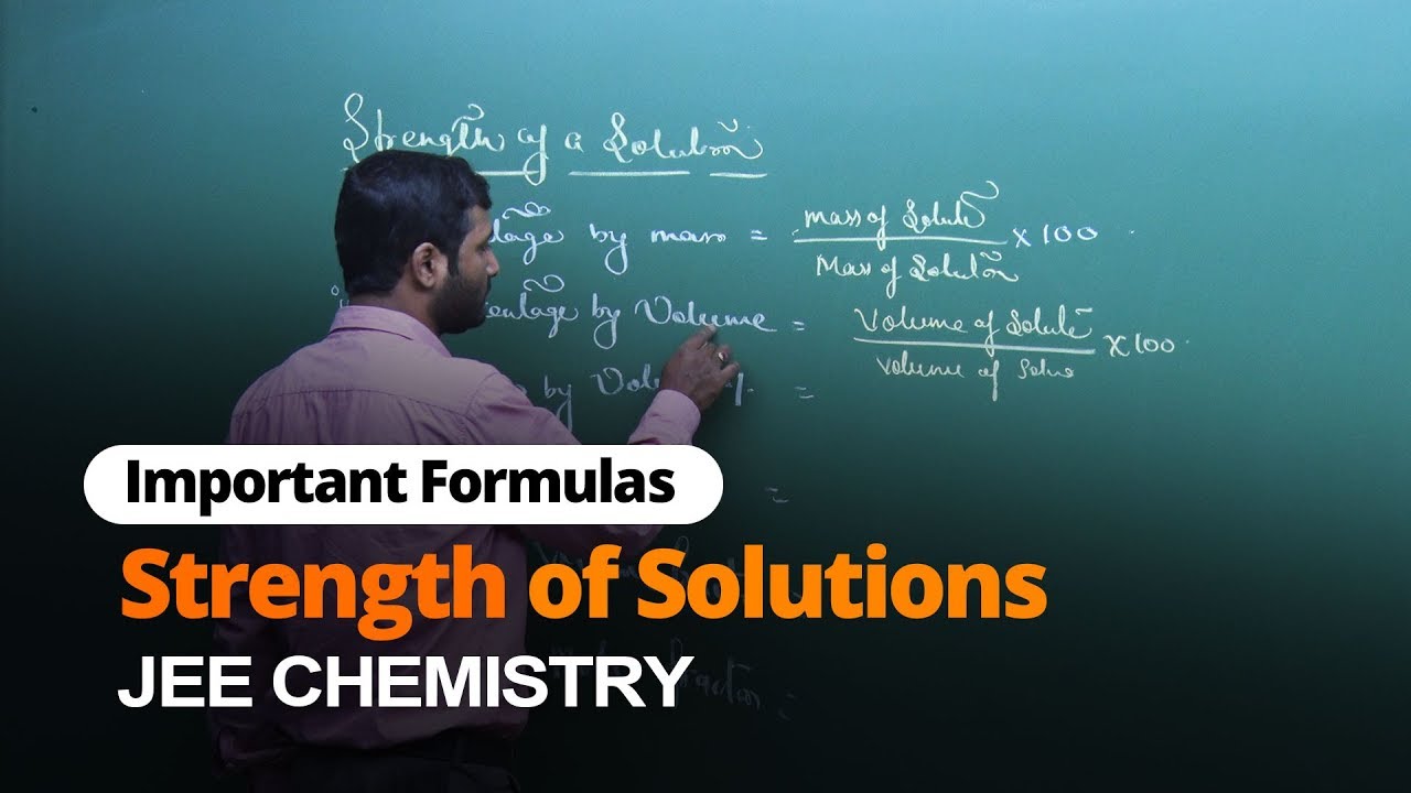 JEE Chemistry | Strength of Solutions | Important Formulas | In English | Misostudy