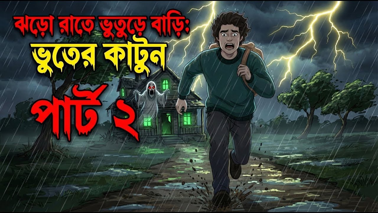 রাতে এই কুঁড়ে ঘরে ঢুকলে আর কেউ ফিরে আসে না 😱 _ ভুতুড়ে কাটুন গল্প
