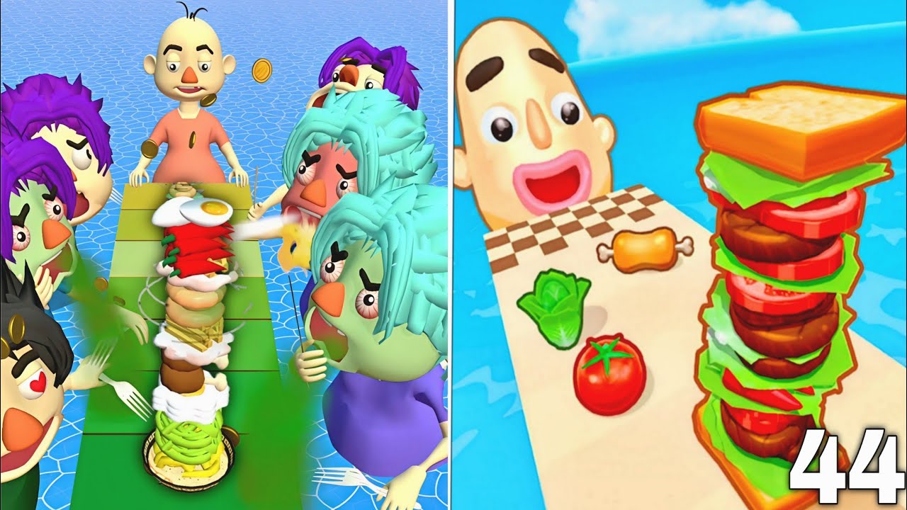 Sandwich Runner vs Noodles Run 🍜🥪 Ultimate Food Battle Gameplay 2026!