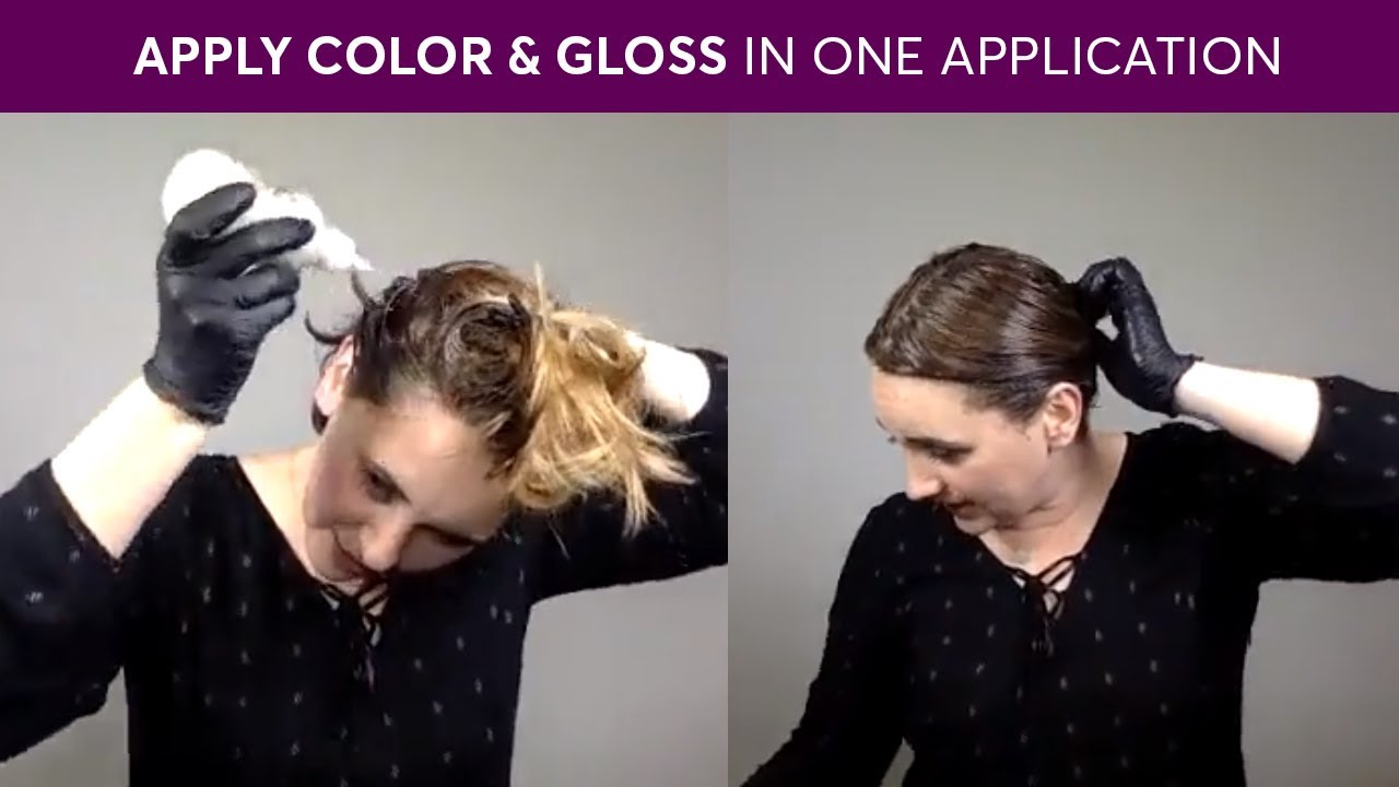 How to Apply Hair Color and Hair Gloss in the Same Application