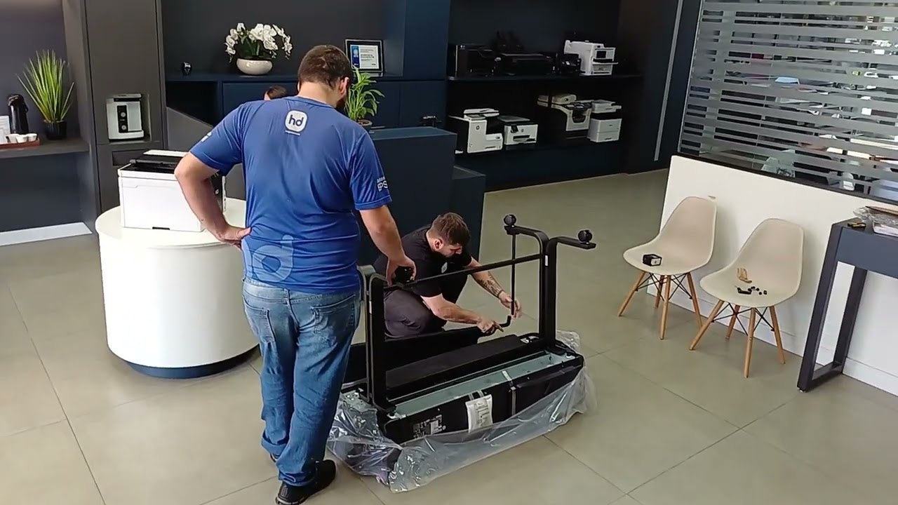 Impressora de grande formato: Montagem da HP DesignJet T650