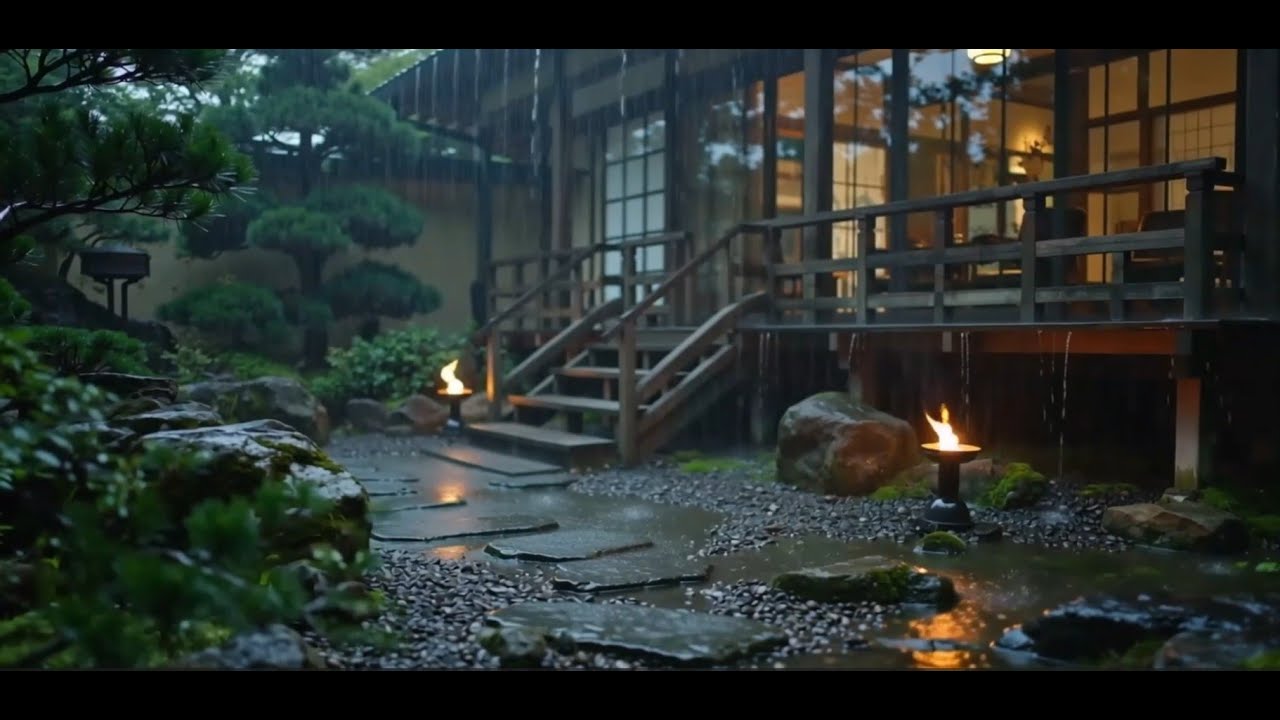 Japanese Minka Rain Sounds | Traditional Instruments for Sleep & Relaxation #sleepmusic #rainsounds