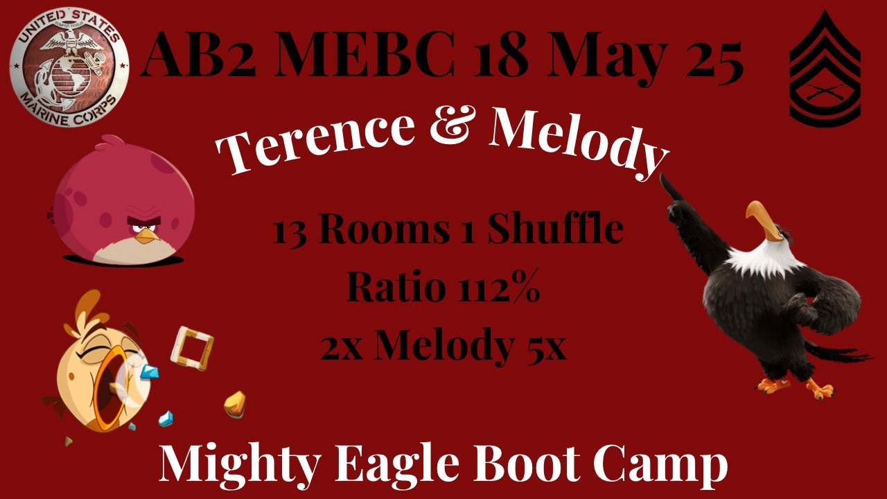 Angry Birds 2 AB2 Mighty Eagle Boot Camp MEBC with Both Extras-18 May 25 Mel 5x #ab2