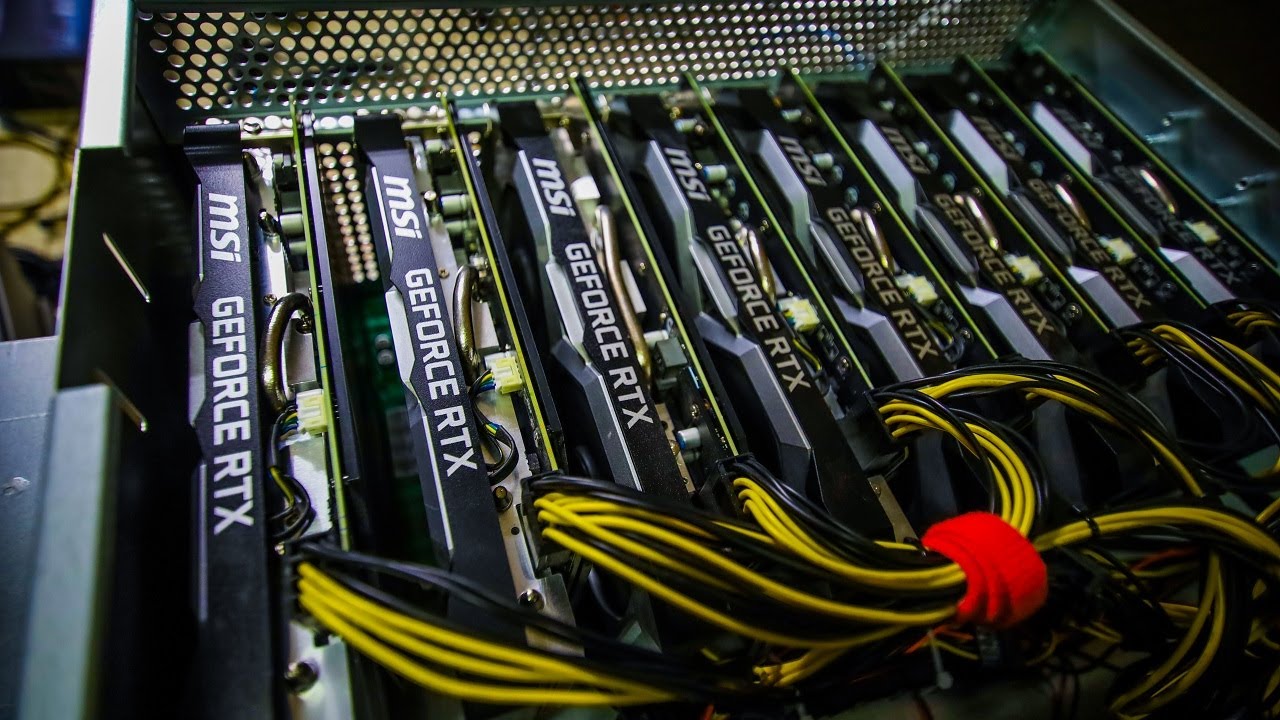 HASHRATES of a 8 x RTX 2070 Mining Rig!