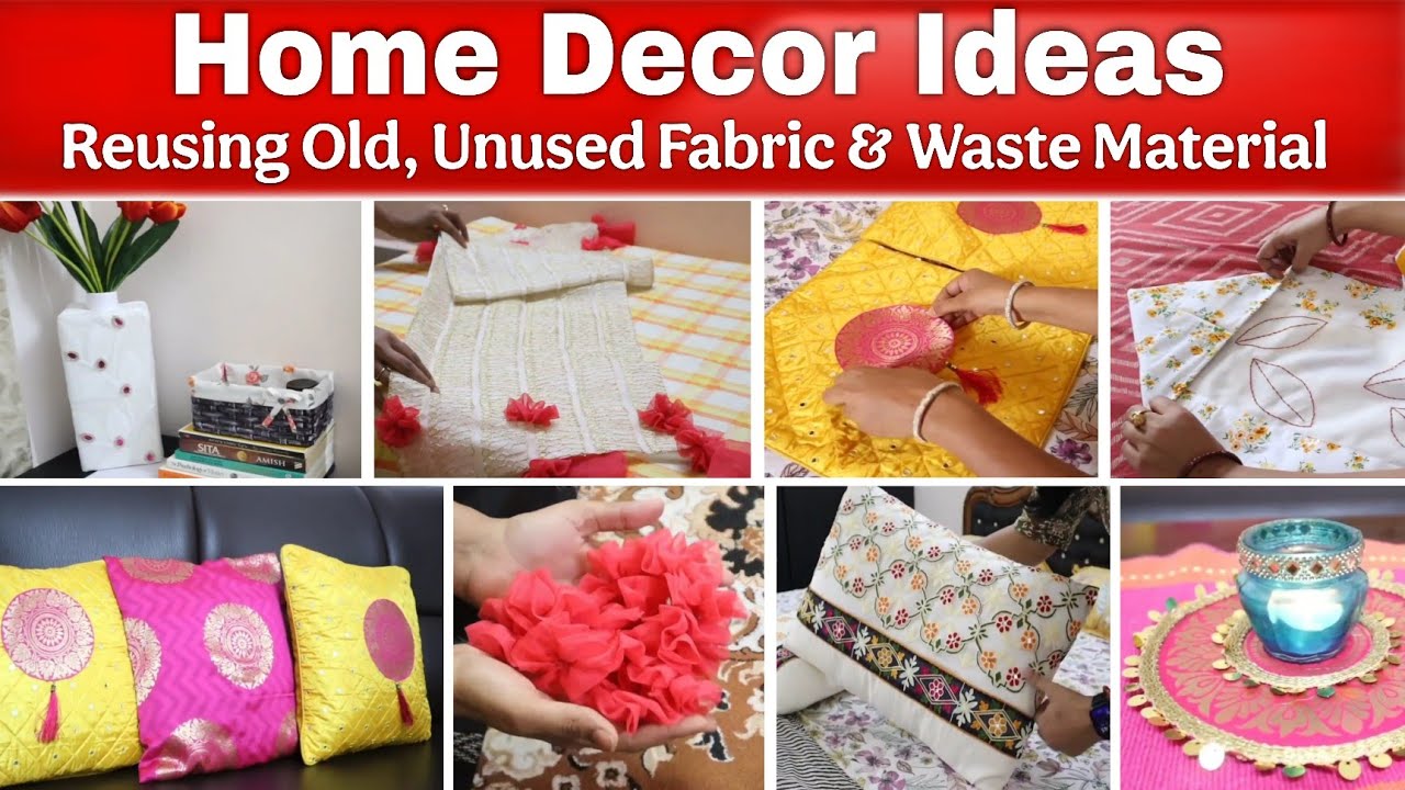 Home Decor Ideas Reusing Waste Materials, Old And Unused Fabric Hacks,