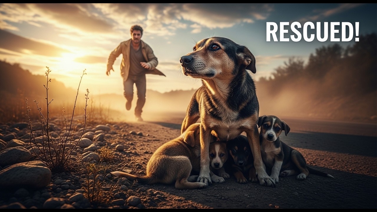 Kind Man Saves Abandoned Mother Dog and Her Puppies || Best Rescue Story