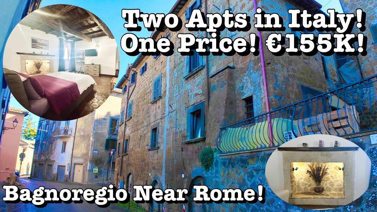 🇮🇹 ❤️ Two apartments or one dream home? Bagnoregio Historic Remodeled Apt €155K!